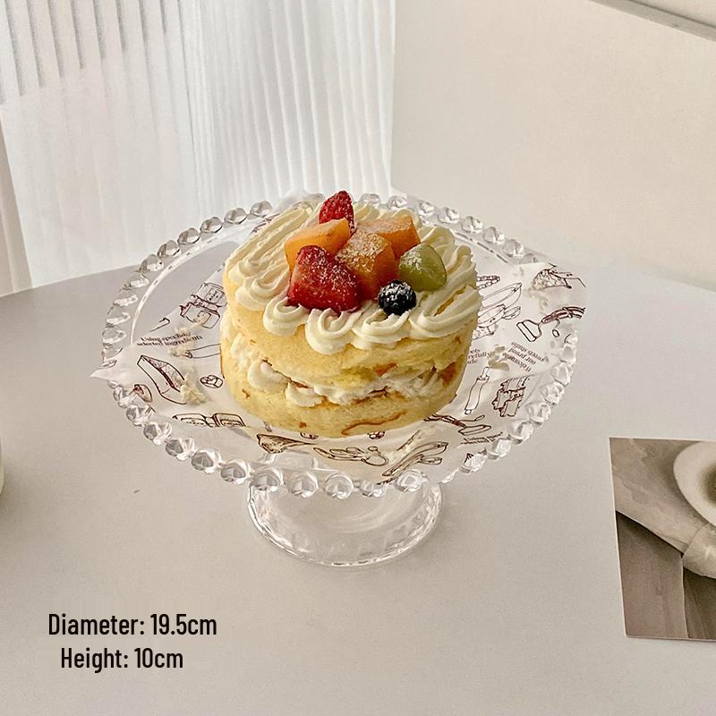 Retro Liebesherz Obst Glasplattenserie – Frühstücks-, Kuchen- und Dessertplatte