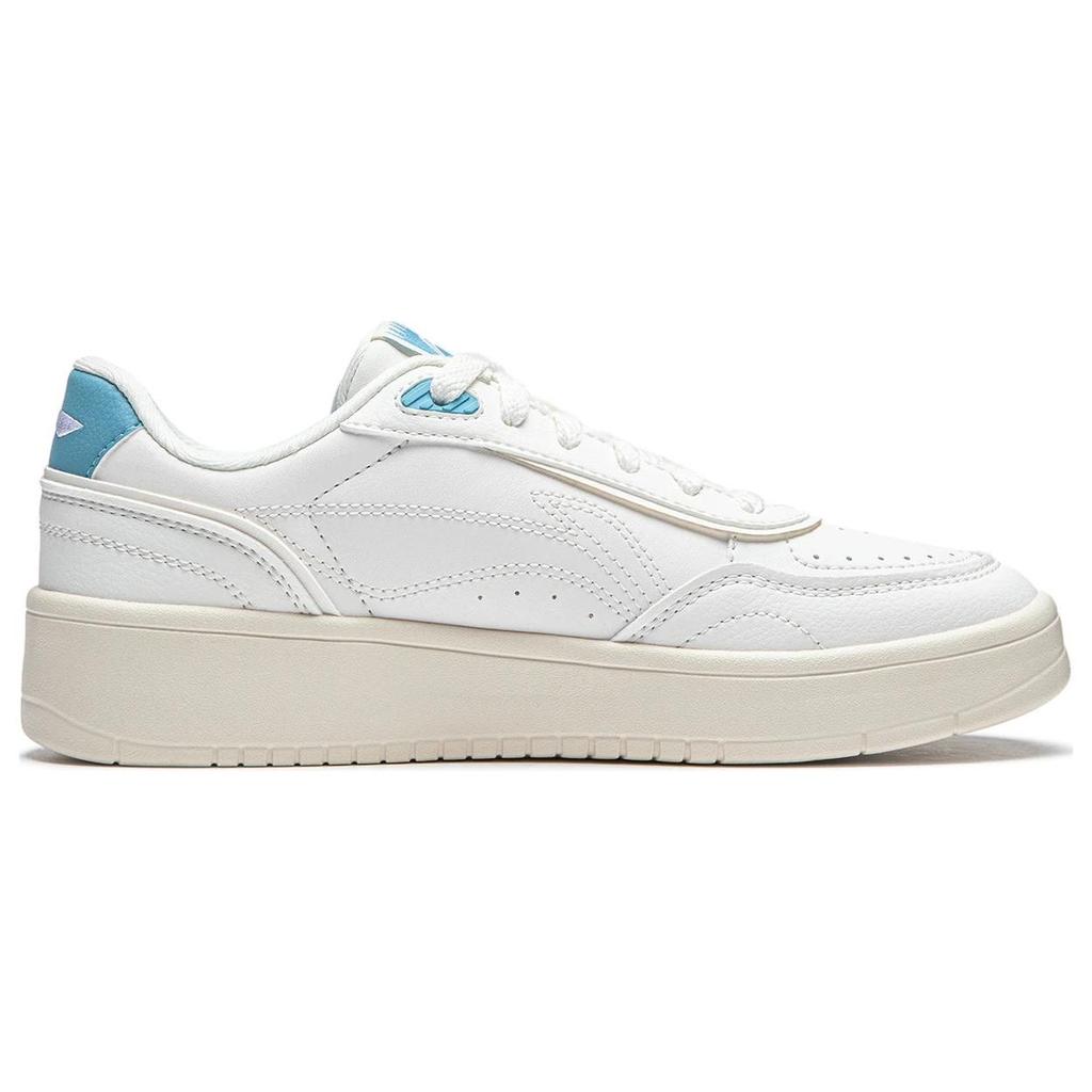 Li Ning Su Su Versatile Casual Comfortable Thick Sole Height Increasing White Sneakers Non-Slip Wear-Resistant Low-Top Skate Shoes AGCU112-2