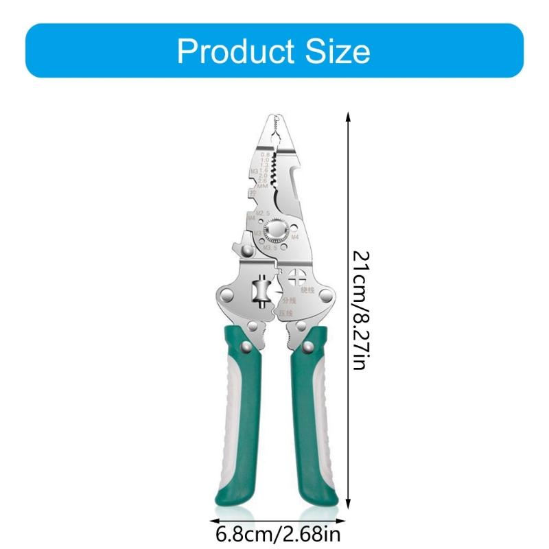 Professional Foldable Multifunction Wire Stripper Featuring Comfortable Grip Suitable For Electricians & DIY Enthusiasts