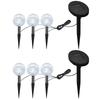 LED Garden Lights 6pcs Stake Anchor and Solar Panel