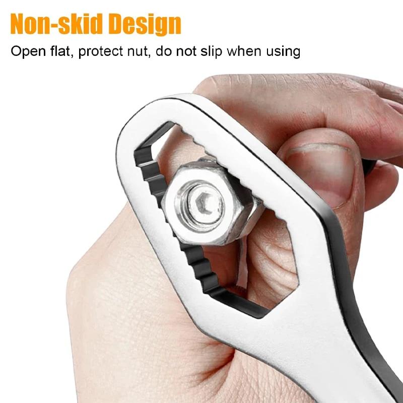 Universal Box Wrench Double-Ended Box Wrench Self-Tightening Adjustable Eyeglass Wrench For Tightening Screw Nuts With Diameter
