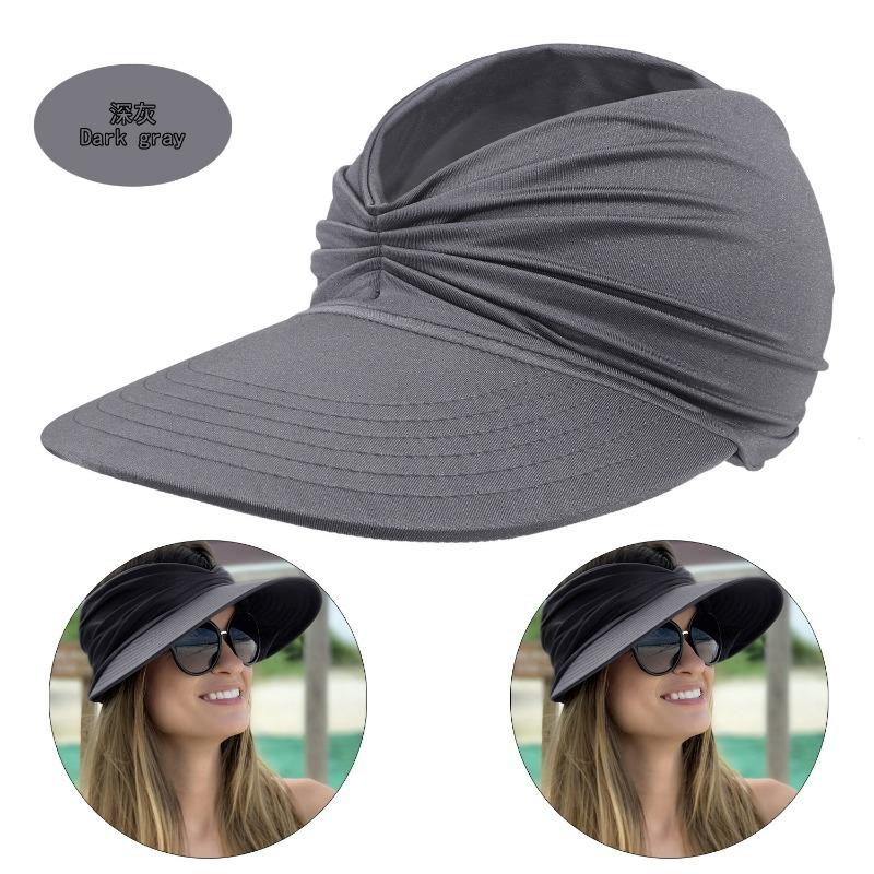 Beach Sun Hat Women's Empty Top Hat 50 + Sun Protection Hat Women's Outdoor Sports Hat
