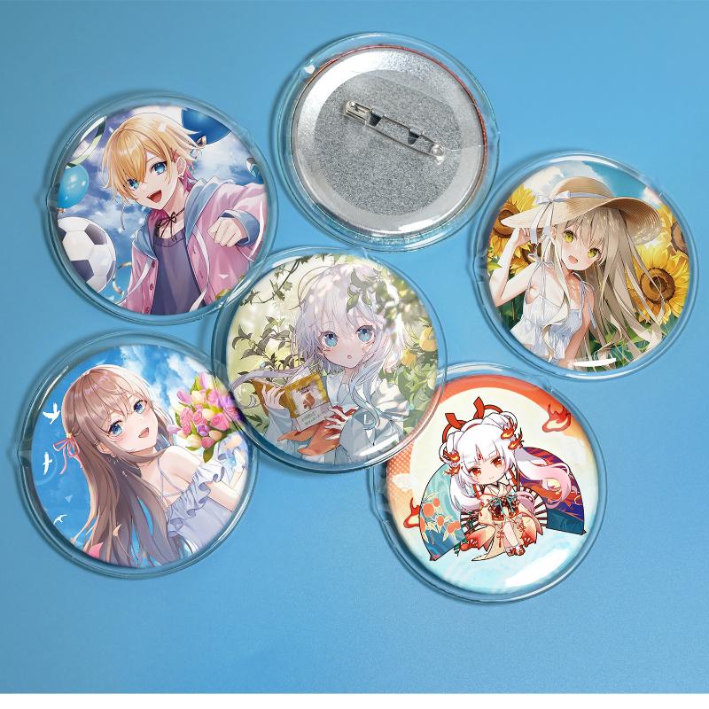 10/20PCS Anime Badges Decor Protector Ita Bag Accessories Transparent Pvc Pins Badgedisplay Sleeve Round Badge Protective Case