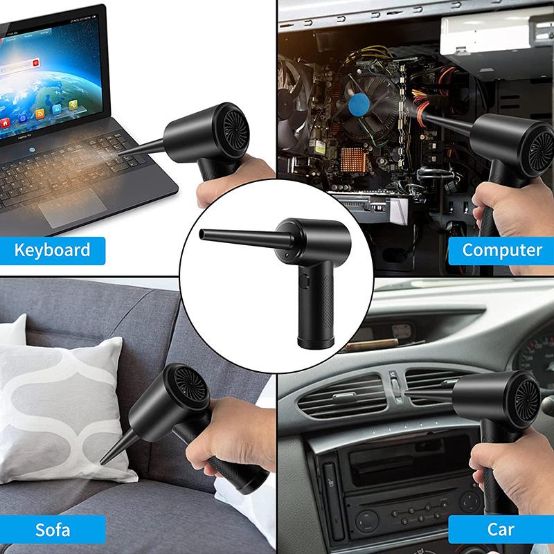 Electric Wireless Air Duster Compressed Air Blower Gun 51000RPM Type-C Air Duster For Computer Keyboard PC Clean Gadget Blower