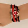 SUMENG Brand Leather Bracelets For Women Wrap Infinity Love Heart Pearl Friendship Antique  Charm Bracelet Pulseira 2024