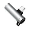 Aluminum 3.5mm Adapter Dual Adapter 2 in 1 Audio Splitter Sound Converter Simultaneous Charging Headphone Adapter For Earphone