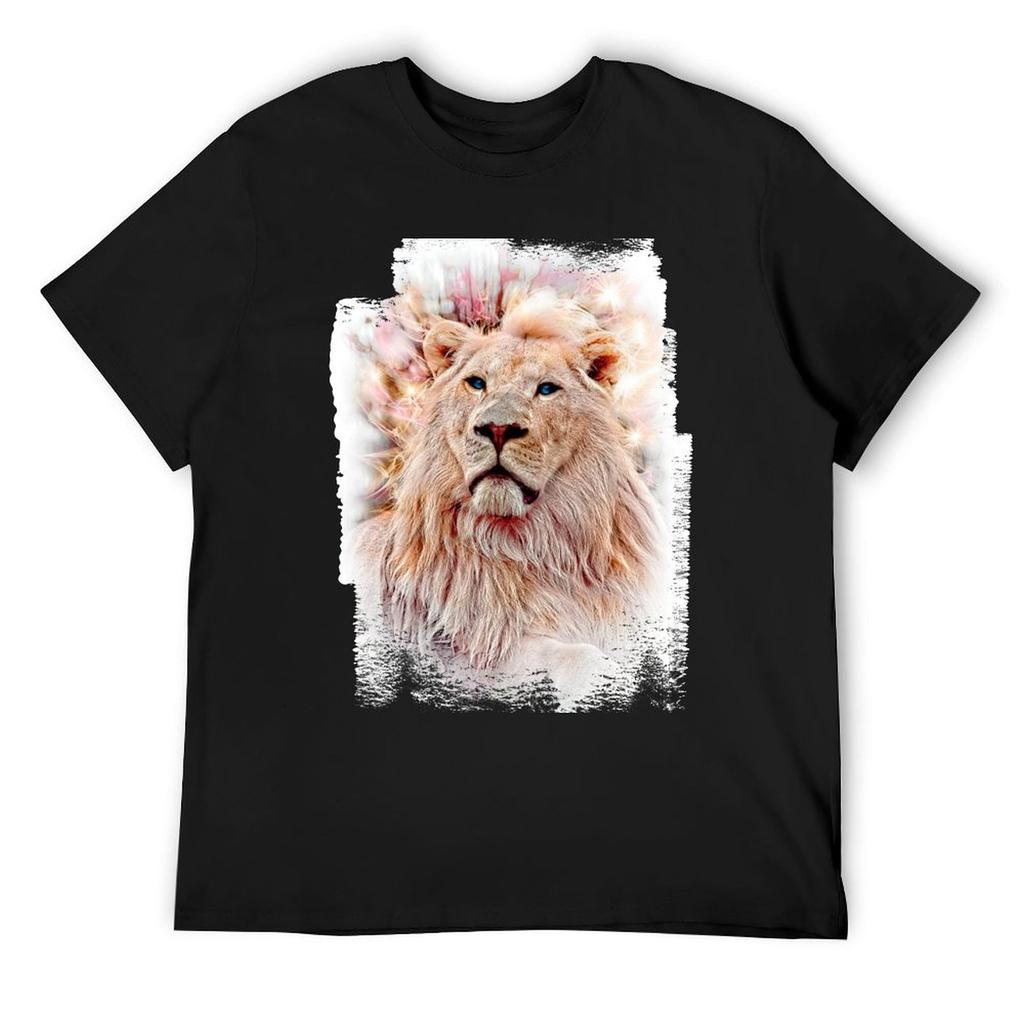 White Lion T-Shirt Vintage T Shirts Anime Clothes Vintage Anime Shirt Plus Sizes Mens T Shirts Pack