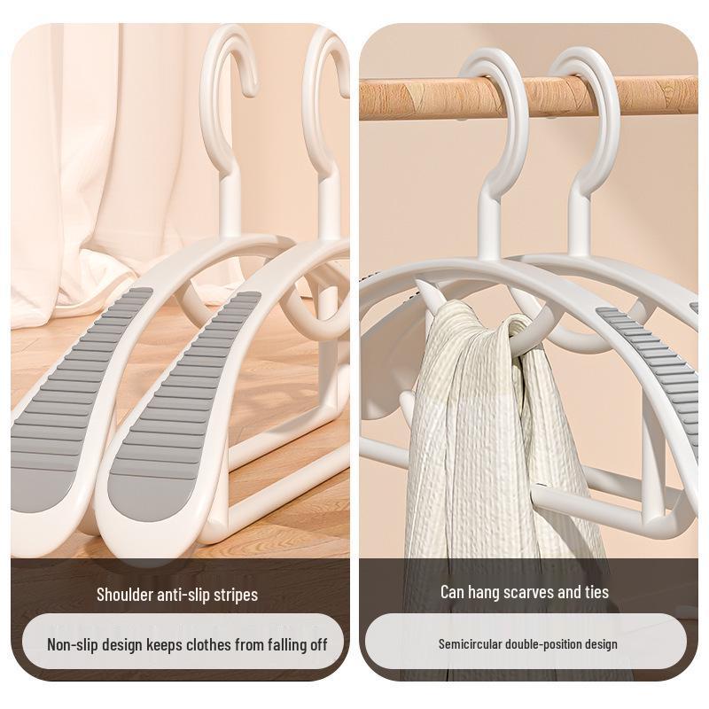 Non-Slip Rubber-Coated Clothes Hangers with Shoulder Protection