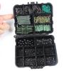 420Pcs/Case Carp Fishing Tackle Kit Including Boilie Bait Screw Accessories Swivels Hooks Anti Tangle Sleeves Hook Stop Beads