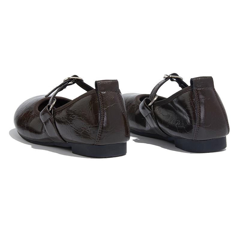 Fashion AIYUQI Mary Jane Female Shoes 2025 New Women's Flat Shoes Non-slip Large Size Genuine Leather Ballet Shoes For Women