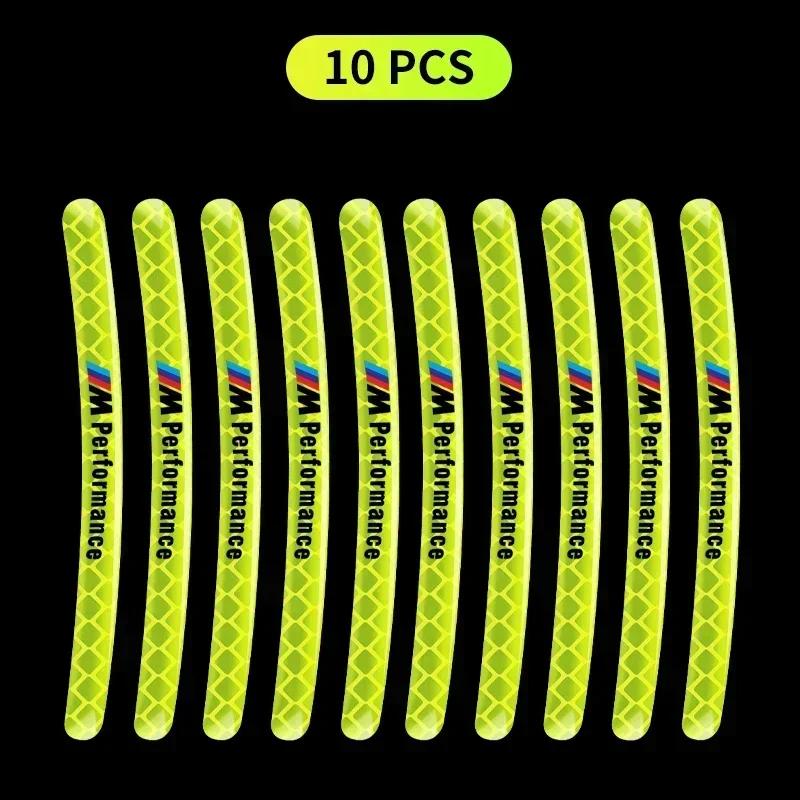 Car Bike Motorcycle Wheel Hub Reflective Stickers For BMW 13 5 Series F20 F21 F22 E87 E88 E90 E60 G30 E84 F10 F30 M X1 X3 X4 GT