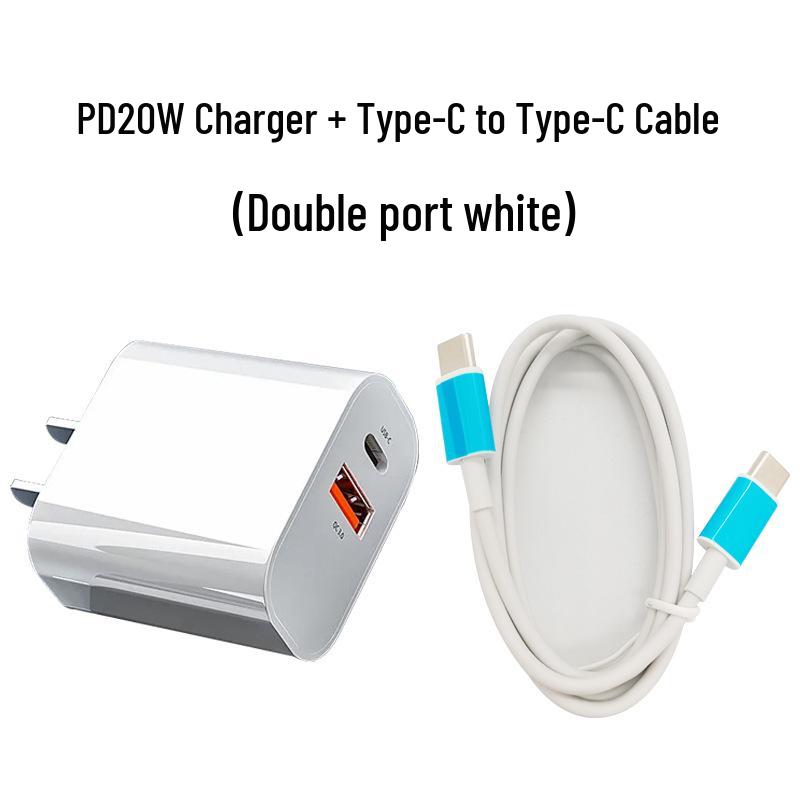 PD20W Dual Port A+C Charger for iPhone 16/15/14 - Super Fast Charging, 3C Certified