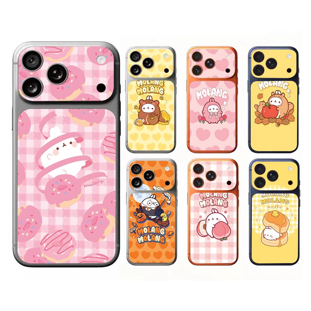Kawaii Cute Rabbit M-MolangS Anime Protective Back Wrap Skin Decal Sticker For IPhone 17 Pro 17 Pro Max