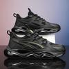 Autumn new youth casual shock absorption running sneakers platform black dad shoes