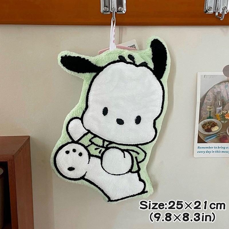 

Hellokitty Hand Towel Hello Kitty Coral Velvet Towel Absorbent Hanging Towel Cartoon Hand Washing Towel designed for Bathroom Kitchen