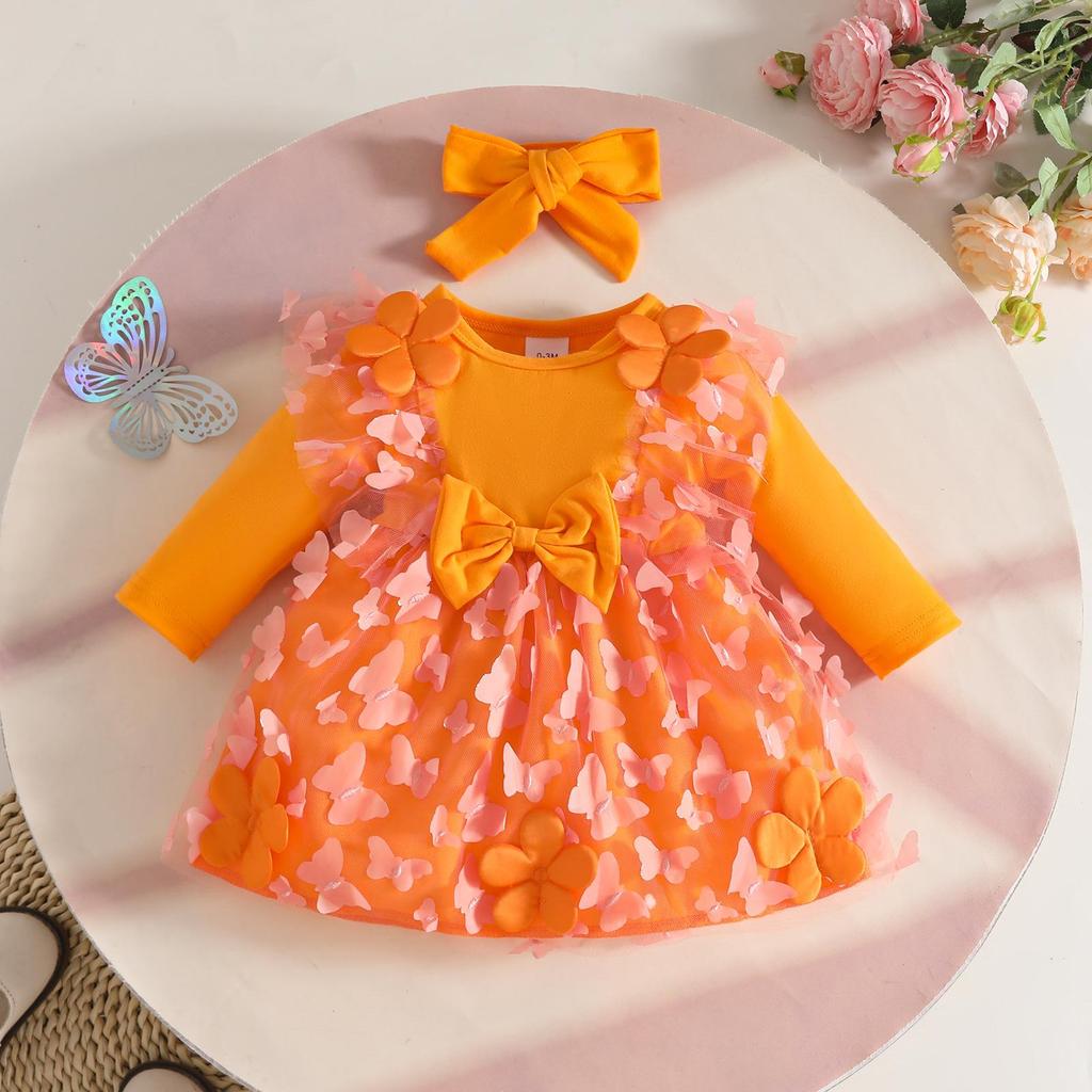 Autumn/Winter Knitted Butterfly Mesh Patchwork Bodycon Dress with Ruffled Lace Sleeves