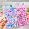 4 Pcs Mix Sanrio Cartoon Stickes Capybara Kuromi 3D Stereo Crystal Sticker Handbook DIY Material Sticker