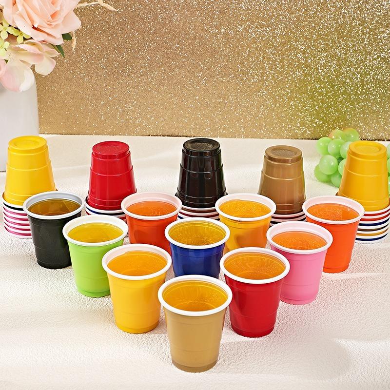 50Pcs Party Disposable Plastic Cups Birthday Wedding Festival Beer Drink Soda Cups Party Game Cups