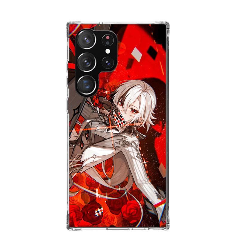 Arlecchino Genshin Impact Phone Case For Samsung Galaxy S25 Edge S24 S23 S22 S21 FE S20 Ultra S10 Plus + Art Customized Coque