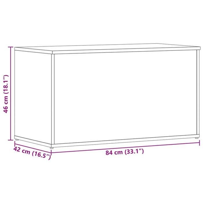 Coffre de rangement - VIDAXL - Béton Gris - 84x42x46 cm - Bois d'ingénierie - Design contemporain