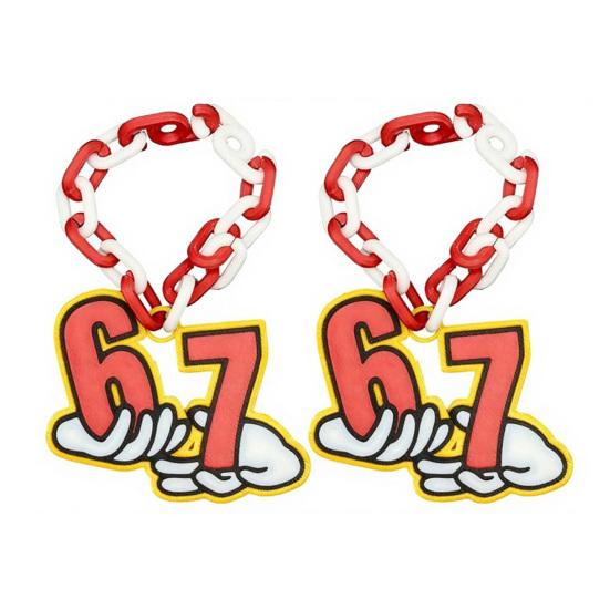 67 Necklace Holiday Accessory Bright Cheerful Design Elf Pranks 3D Printed Necklace Kids Elf Props On