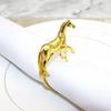 12Pcs Horse Napkin Rings Metal Standing Horse Napkin Buckles Reusable Decorative Napkin Holders for Wedding Birthday Home Dinner Parties