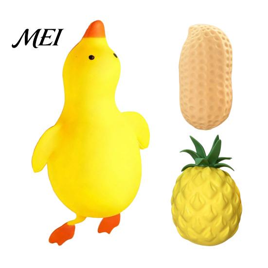 Peanut Shaped Sensory Toy Anti-stress Duck Fidget Toys, Cute Pineapple Decompression Squeeze Toys for Kids Adults, Creative Desktop Ornaments