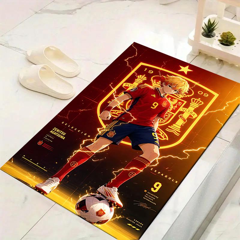 1pz Tappeto Poster Calcio Spagna, Tappeto Ufficio Ingresso Interno Esterno Zerbino, Antiscivolo Morbido E Confortevole, Soggiorno. Q7140147