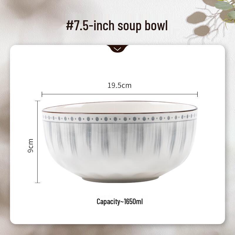 Lín Pàn Underglaze Ceramic Soup Bowl