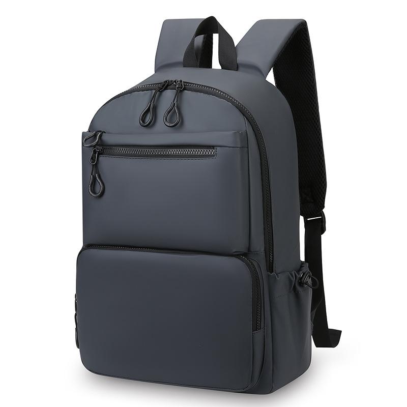 Men's Backpack Casual Travel Computer Bag Korean Fashion Trend Student Schoolbag Solid Color Backpack