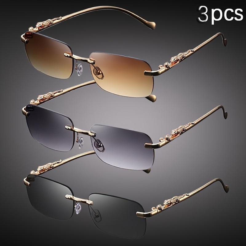 3 Pack Retro Minimalist Square Frame Metal Glasses for Men Women Stylish Metal Hinges Decorative Lenses Perfect for Fashion