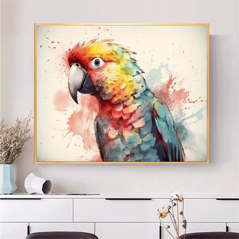 5d DIY Diamond Painting Cross Stitch Watercolor Animal Parrot Diamond Embroidery Mosaic Full Round Drill Home Decor Arts