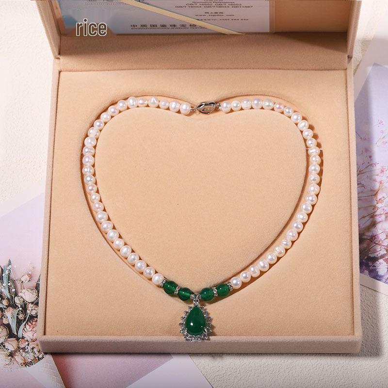 Zhuji Freshwater Pearl Necklace Set: Women's Three-Piece Choker Gift for Mom Mother's Day Live