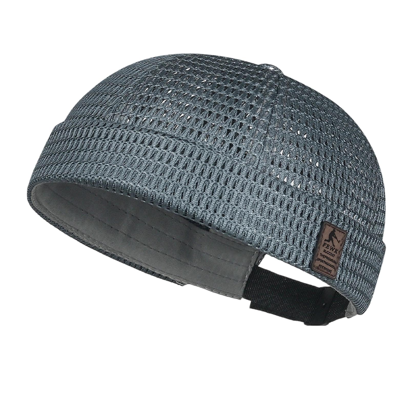 

Men s And Women s Large Mesh Breathable Brimless Melon Skin Hat With Adjustable Yuppie Landlord Tang Hat One Size