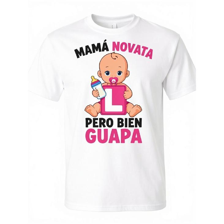 Men'S Spanish Announcement T-Shirt - Pregnancy Reveal Shirt with 'Mama Novata' Slogan & Spanish Letters, Breathable Short Sleeve Crew Neck Tee for