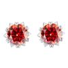 925 Sterling Silver Snowflake Moissanite Stud Earrings, Valentine’s Day Jewelry Gift