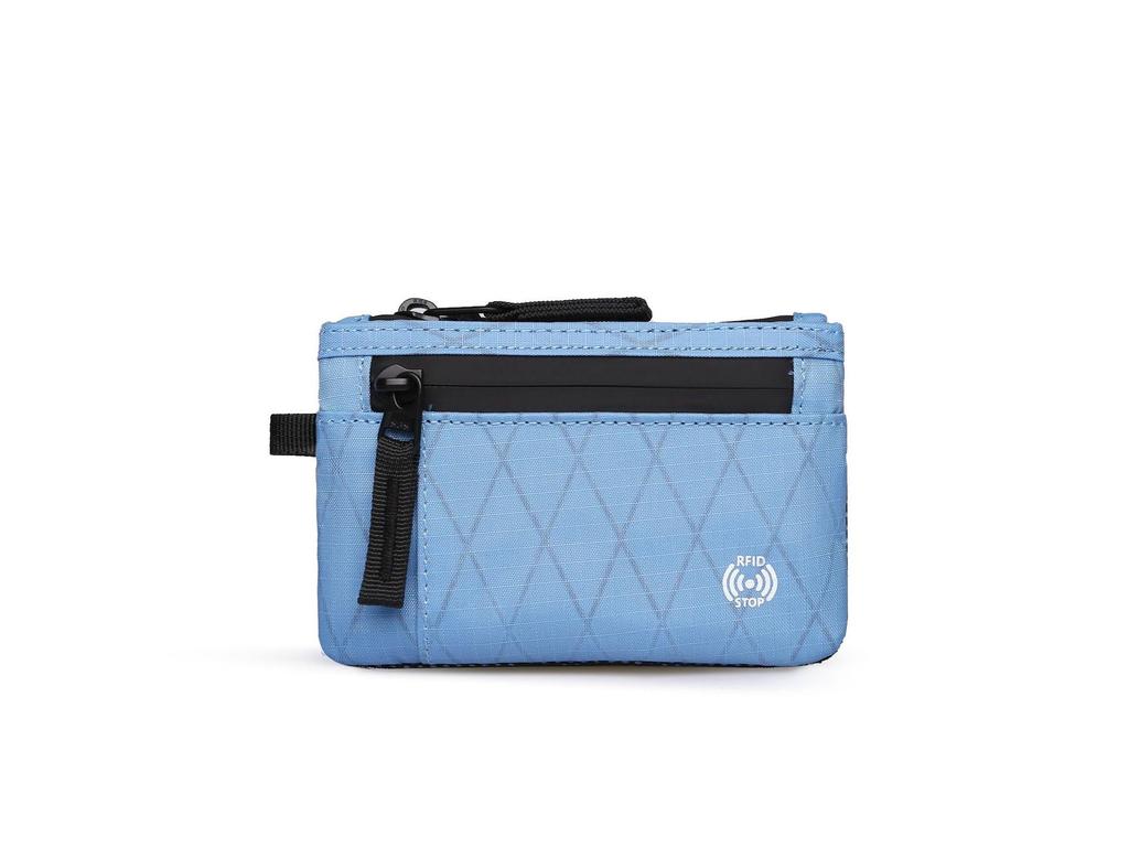 RFID Coin Purse Anti-Theft Card Holder X-Pac Mini Travel Wallet with Keychain