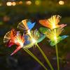 Solar-Powered Butterfly Fiber Optic Light - Waterproof Rechargeable Outdoor Garden Decor for Lawn, Yard, and Landscape