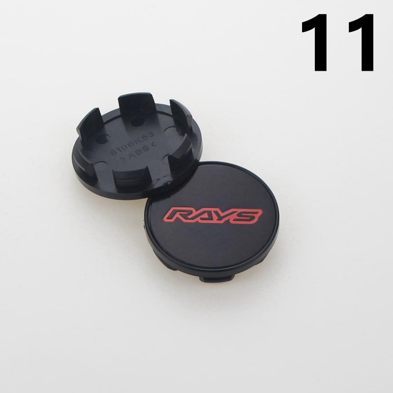 SET OF 4 RAYS VOLK Center Cap for Wheels 53mm OD & 48mm ID Dust Proof Hood Cover Plastic Base Wheel Hub Cap