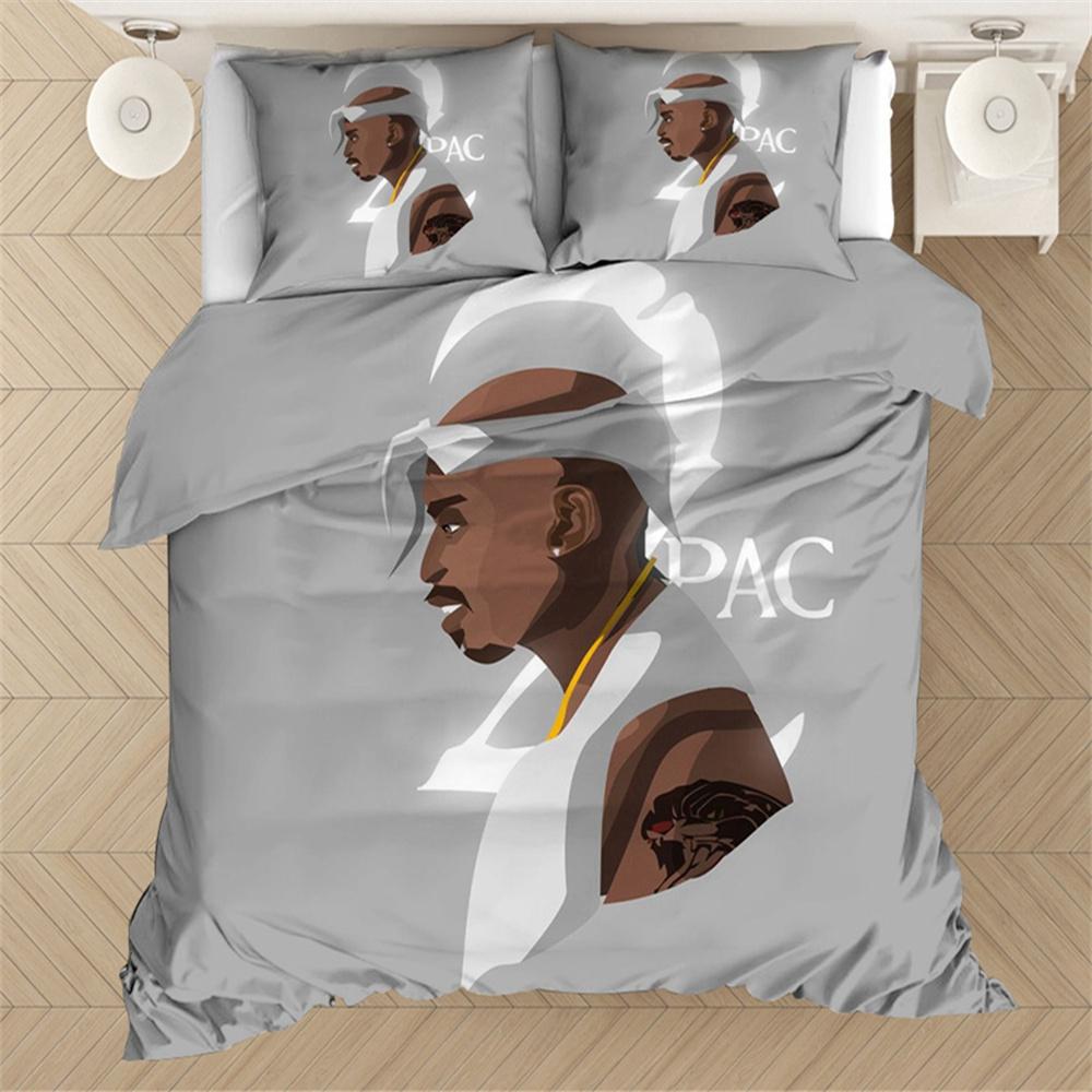 Rapper Tupac 2Pac 3D Printed Bedding Set Duvet Covers Pillowcases Comforter Bedding Set Bedclothes Bed Linen 01