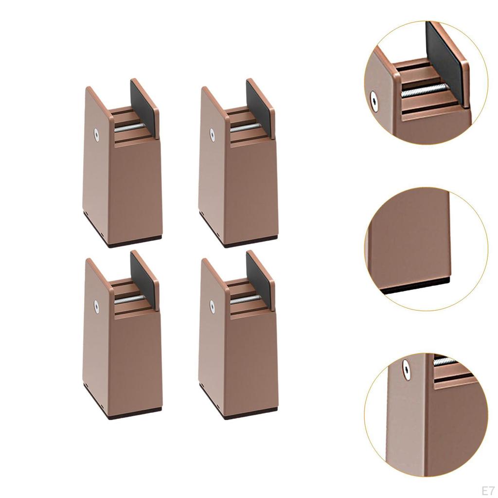 4 Pack Bed Leg Risers, Furniture Riser Blocks, Height Extensions for Desk Table, Living Room