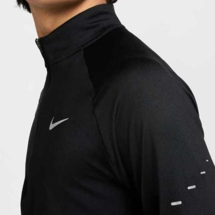Nike Koszulka z długim rękawem Stride HZ Midlayer oddychająca ze stójką Męska Góra Czarna HV2181010