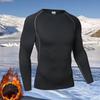 Autumn and Winter Plush Sportswear Set for Men Outdoor Skiing, Running, Speed Drying, Tight Fitness Clothing, Undercover, Warm Underwear