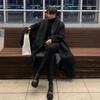 Men's Korean Style Woolen Trench Coat - Winter Over-the-Knee Retro Jacket