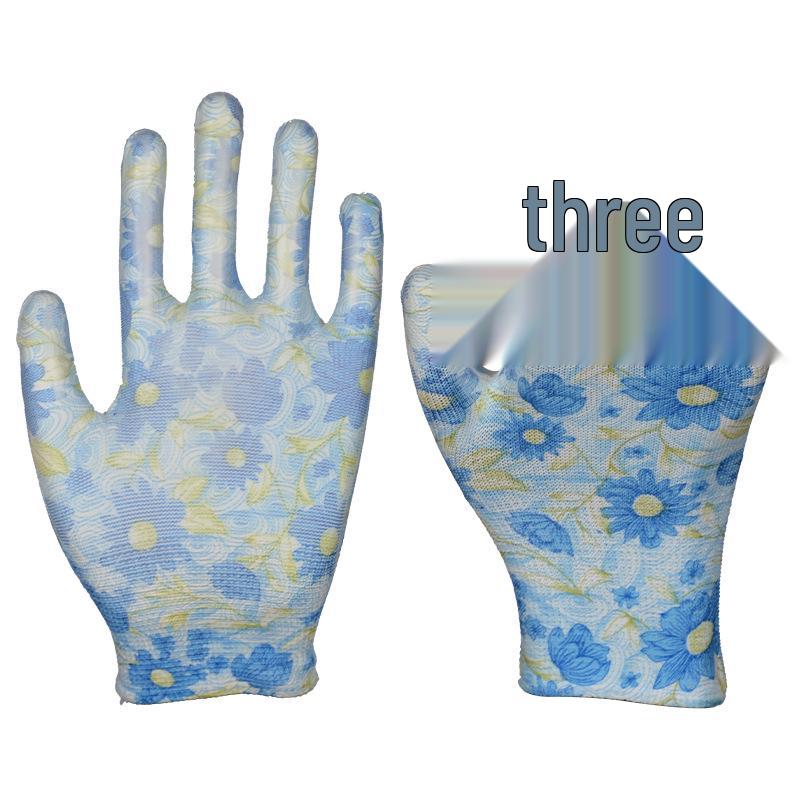 Women's Thin Anti-Cut Gloves with PU-Coated Soft Rubber Palms, Summer Protective Gear