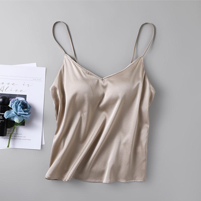 Premium Mulberry Silk Camisole: Lustrous, Comfortable, Breathable, No Bra Needed