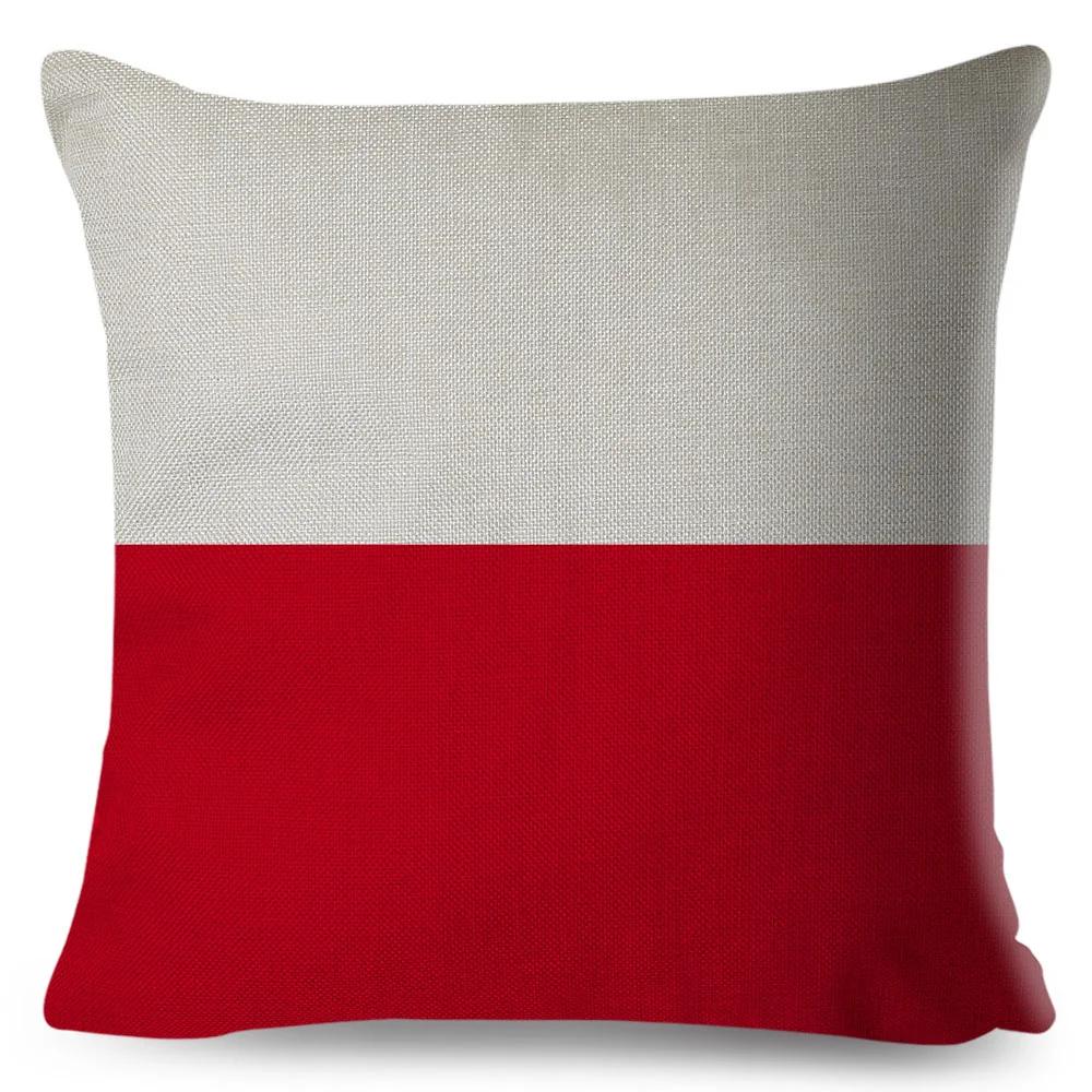 50 Style National Flag Cushion Cover for Sofa Home Children Room Decor Geometric Print Pillowcase Polyester Pillow Case 45x45cm