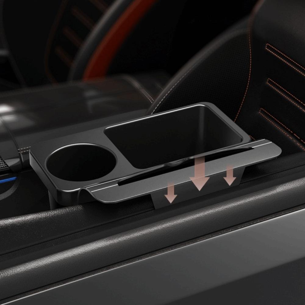 New Plastic Car Door Cup Holder Large Capacity Black Door Side Phone Rack Multi-functional Key Organizer Car Interior