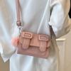 Chic French Style Small Crossbody Bag For Women Trendy Pu Leather Summer Essentials In Pink