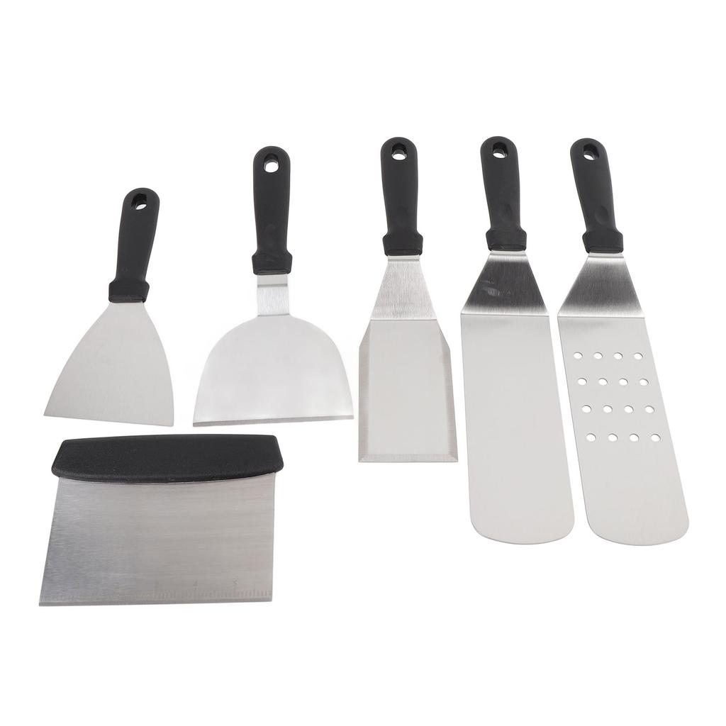 Griddle Accessories Kit Stainless Steel Flat Top Grill Tools Set with Spatulas Egg Rings for Outdoor Barbecue